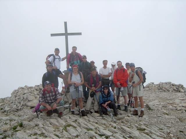 Il Cai Cento in cima al vettore